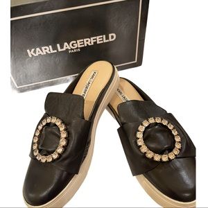 Karl Lagerfeld Paris leather slip ons, worn once